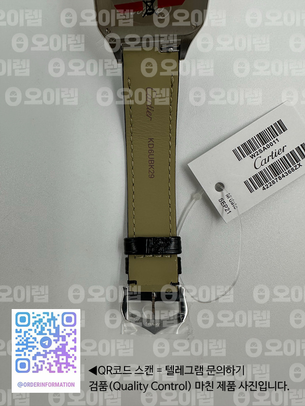 XF공장 까르띠에 산토스 뒤몽 27.5 로즈골드 콤비 실버다이얼 가죽스트랩 출고 전 실물 검수사진 10