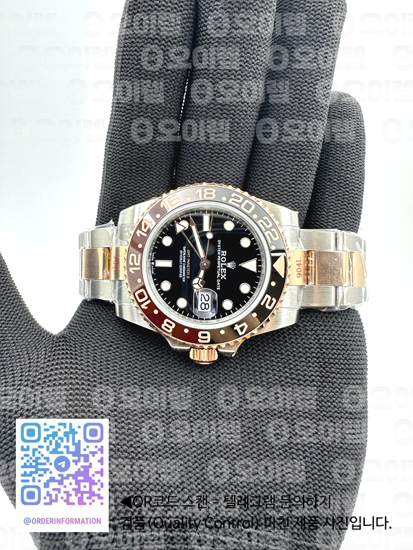 GM공장 롤렉스 GMT마스터2 루트비어 로즈골드 콤비 포금 브레이슬릿 GMT II 126711CHNR Wrap RG/SS Blk GMF Asia 3285 CHS 출고 전 실물 검수사진 4