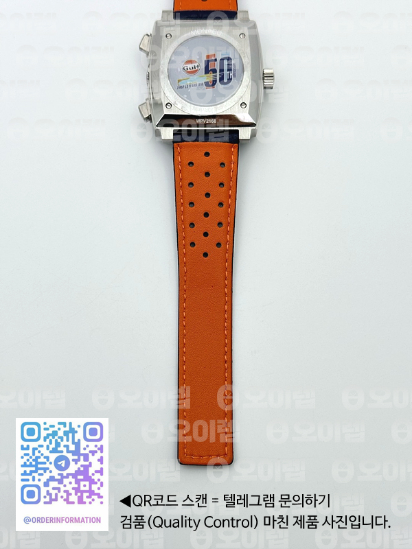태그 모나코 쿼츠 블루다이얼 가죽스트랩 Tag Monaco Chronograph SS/LE Blue "Gulf" Jap VK64A 출고 전 실물 검수사진 12