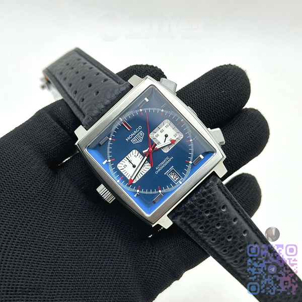 태그 모나코 쿼츠 블루다이얼 가죽스트랩 Tag Monaco Chronograph SS/LE Blue Jap VK64A 출고 전 실물 검수사진 4