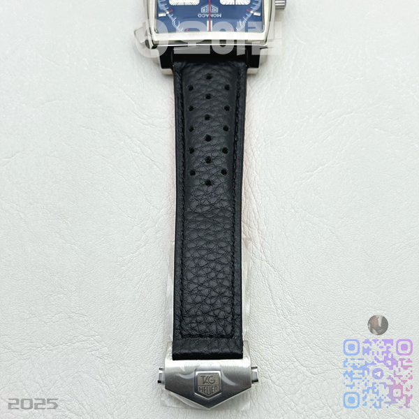 태그 모나코 쿼츠 블루다이얼 가죽스트랩 Tag Monaco Chronograph SS/LE Blue Jap VK64A 출고 전 실물 검수사진 8
