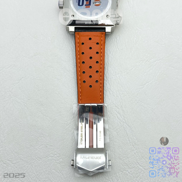 태그 모나코 쿼츠 블루다이얼 가죽스트랩 Tag Monaco Chronograph SS/LE Blue Jap VK64A 출고 전 실물 검수사진 9