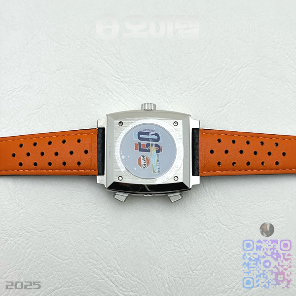 태그 모나코 쿼츠 블루다이얼 가죽스트랩 Tag Monaco Chronograph SS/LE Blue Jap VK64A 출고 전 실물 검수사진 12