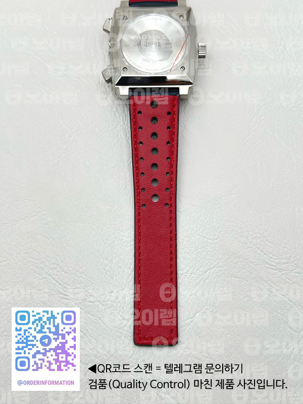 태그 모나코 쿼츠 그레이다이얼 가죽스트랩 Tag Monaco Chronograph SS/LE Silver Grey Jap VK64A 출고 전 실물 검수사진 10