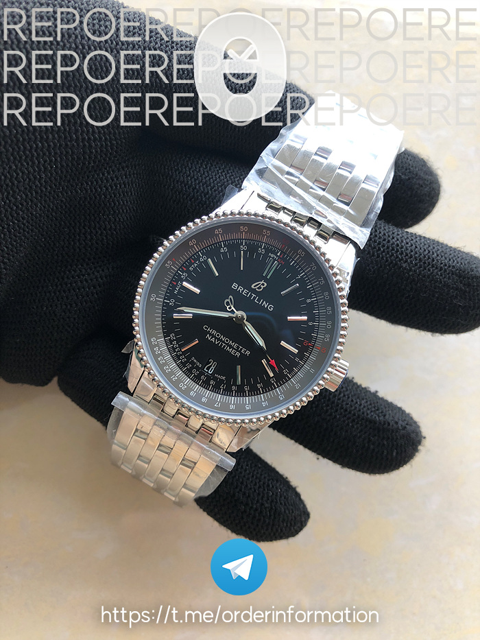 KOR공장 브라이틀링 내비타이머 38미리 블랙다이얼 브레이슬릿 Navitimer 1 38mm SS Black Dial Black Inner Bezel on SS Bracelet SW200 출고 전 실물 검수사진 4
