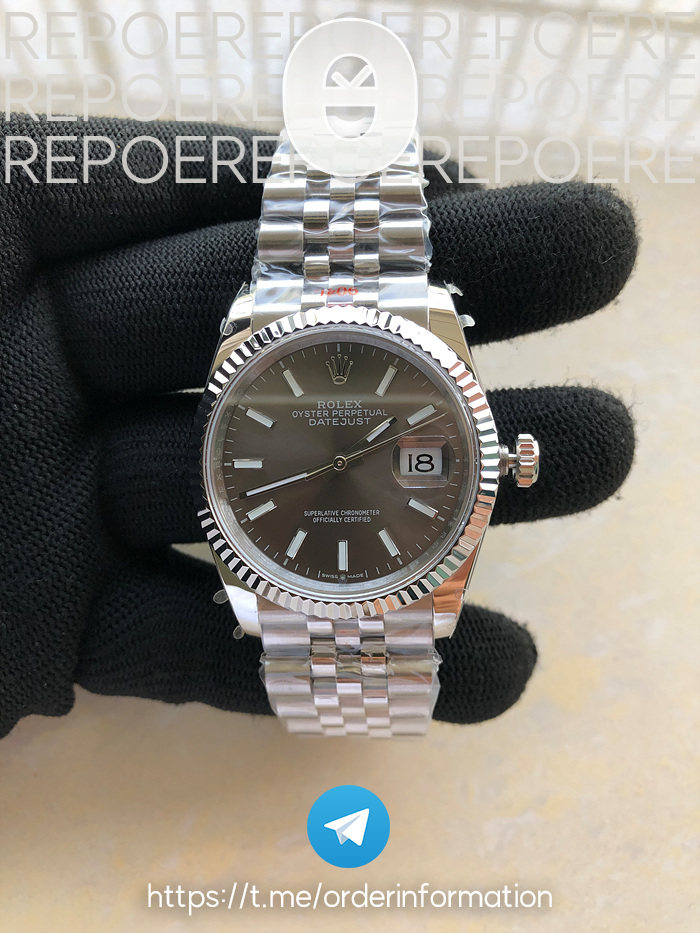 GM공장 롤렉스 데이저스트 36 그레이다이얼 브레이슬릿3235 DateJust 36 SS 126234 904L Steel Gray Dial Stick Markers on Jubilee Bracelet SA3235 출고 전 실물 검수사진 2