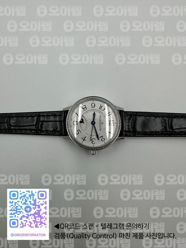 OX공장 랑데뷰 29MM 화이트다이얼 가죽스트랩 Rendez-Vous 29mm SS White Dial Diamonds Bezel on Black Leather Strap A967 출고 전 실물 검수사진 6