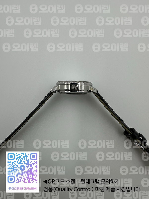 OX공장 랑데뷰 29MM 화이트다이얼 가죽스트랩 Rendez-Vous 29mm SS White Dial Diamonds Bezel on Black Leather Strap A967 출고 전 실물 검수사진 7