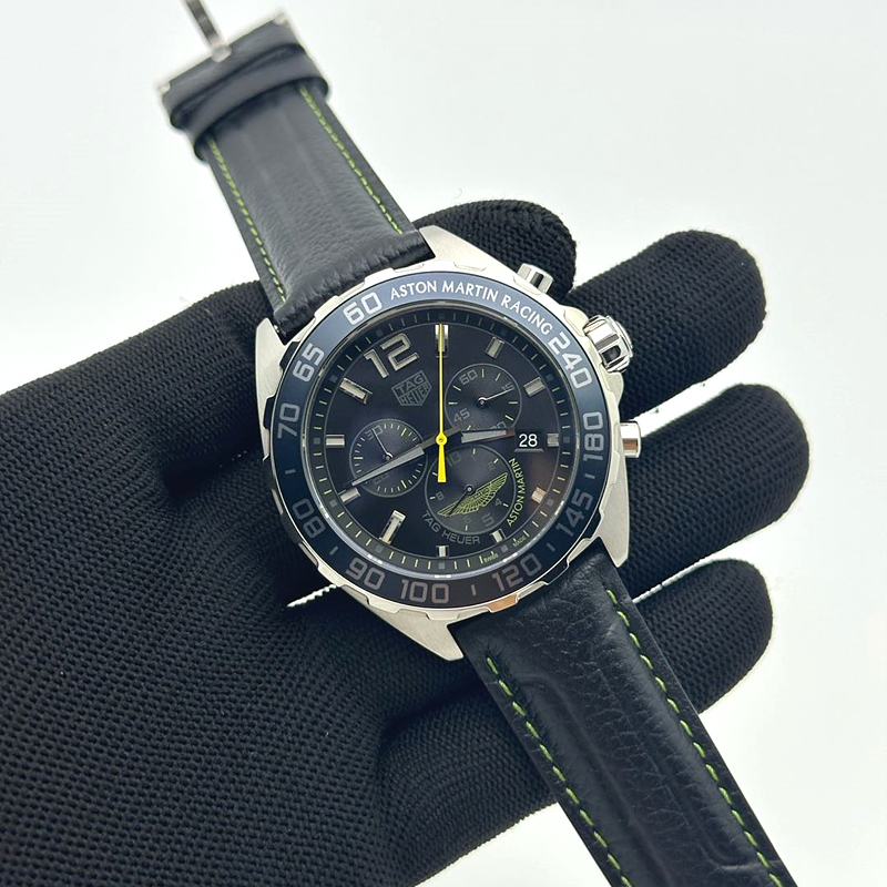 XT공장 F1 블랙다이얼 쿼츠 Tag F1 Aston Martin Chrono SS/LE Black XTF Swiss Qtz 출고 전 실물 검수사진 4