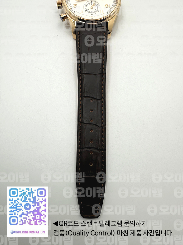 ZF공장 포르투기저 크로노 클래식 로골 화이트다이얼 가죽스트랩 Portugieser Chrono Classic 42 RG IW390301 White Dial on Brown Leather Strap A7750 출고 전 실물 검수사진 14