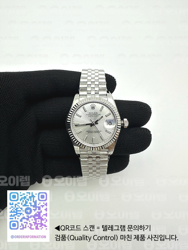 GS공장 롤렉스 데이저스트 31 실버다이얼 브레이슬릿 Datejust 31mm 178274 SS Silver Stick Markers Dial on SS Jubilee Bracelet SEIKO NH05A 출고 전 실물 검수사진 2