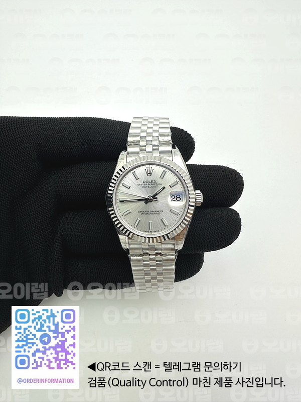 GS공장 롤렉스 데이저스트 31 실버다이얼 브레이슬릿 Datejust 31mm 178274 SS Silver Stick Markers Dial on SS Jubilee Bracelet SEIKO NH05A 출고 전 실물 검수사진 3