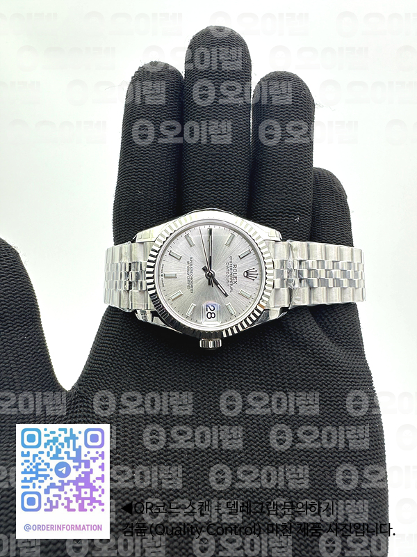 GS공장 롤렉스 데이저스트 31 실버다이얼 브레이슬릿 Datejust 31mm 178274 SS Silver Stick Markers Dial on SS Jubilee Bracelet SEIKO NH05A 출고 전 실물 검수사진 4