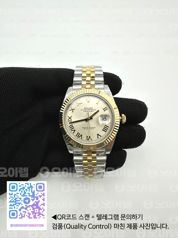 GM공장 롤렉스 데이저스트 41 옐로우골드콤비 포금 실버다이얼 3235 DJ2 41mm Jub Flt 904L Wrp YG/SS SilvWht/Rm GMF A3235 출고 전 실물 검수사진 2