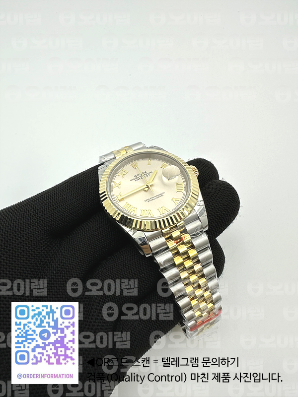 GM공장 롤렉스 데이저스트 41 옐로우골드콤비 포금 실버다이얼 3235 DJ2 41mm Jub Flt 904L Wrp YG/SS SilvWht/Rm GMF A3235 출고 전 실물 검수사진 5