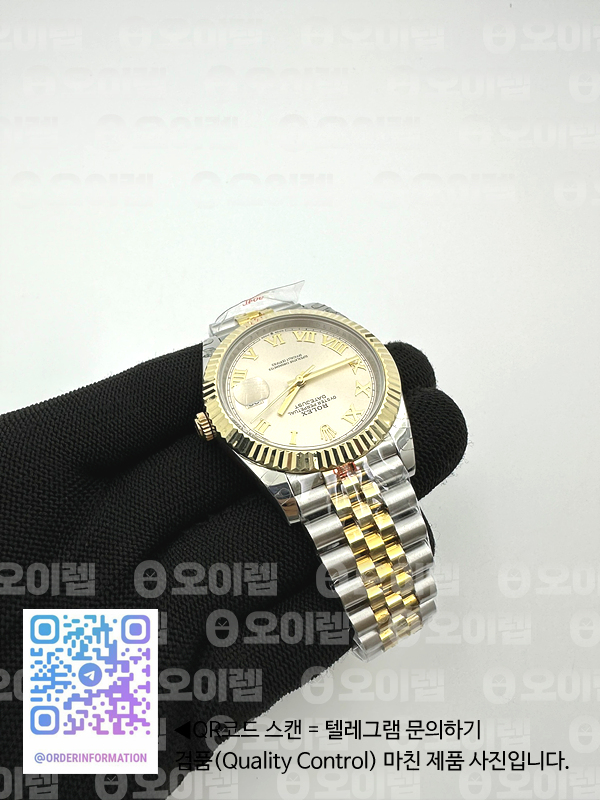 GM공장 롤렉스 데이저스트 41 옐로우골드콤비 포금 실버다이얼 3235 DJ2 41mm Jub Flt 904L Wrp YG/SS SilvWht/Rm GMF A3235 출고 전 실물 검수사진 7