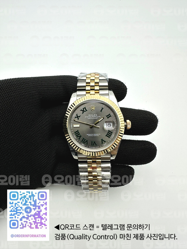 GM공장 롤렉스 데이저스트 41 옐로우골드콤비 포금 윔블던 3235 DJ2 41mm Jub Flt 904L Wrp YG/SS D-Grey/Rmn GMF A3235 출고 전 실물 검수사진 2