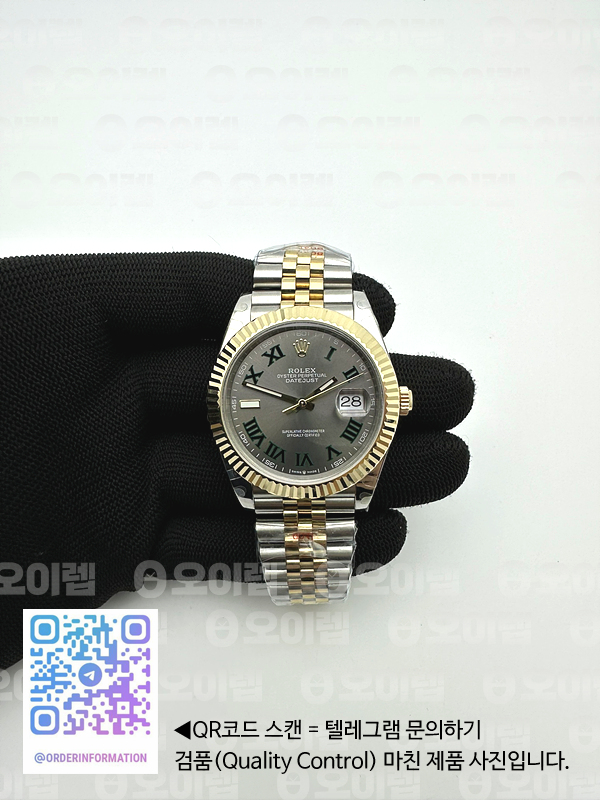 GM공장 롤렉스 데이저스트 41 옐로우골드콤비 포금 윔블던 3235 DJ2 41mm Jub Flt 904L Wrp YG/SS D-Grey/Rmn GMF A3235 출고 전 실물 검수사진 3
