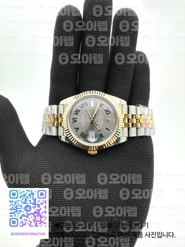 GM공장 롤렉스 데이저스트 41 옐로우골드콤비 포금 윔블던 3235 DJ2 41mm Jub Flt 904L Wrp YG/SS D-Grey/Rmn GMF A3235 출고 전 실물 검수사진 4