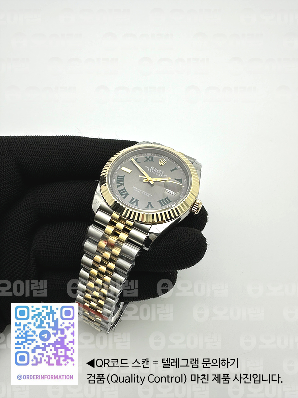 GM공장 롤렉스 데이저스트 41 옐로우골드콤비 포금 윔블던 3235 DJ2 41mm Jub Flt 904L Wrp YG/SS D-Grey/Rmn GMF A3235 출고 전 실물 검수사진 6