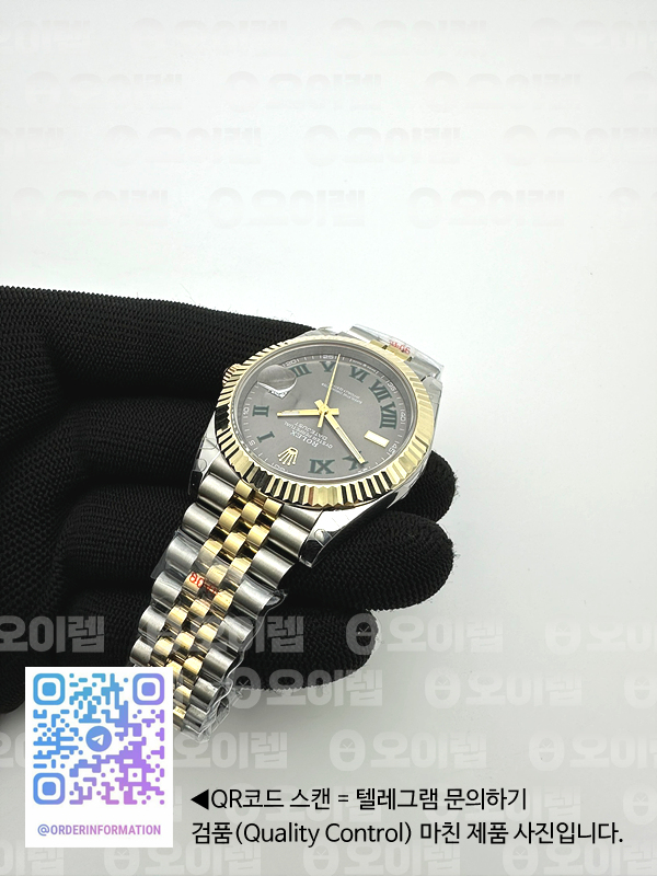 GM공장 롤렉스 데이저스트 41 옐로우골드콤비 포금 윔블던 3235 DJ2 41mm Jub Flt 904L Wrp YG/SS D-Grey/Rmn GMF A3235 출고 전 실물 검수사진 8