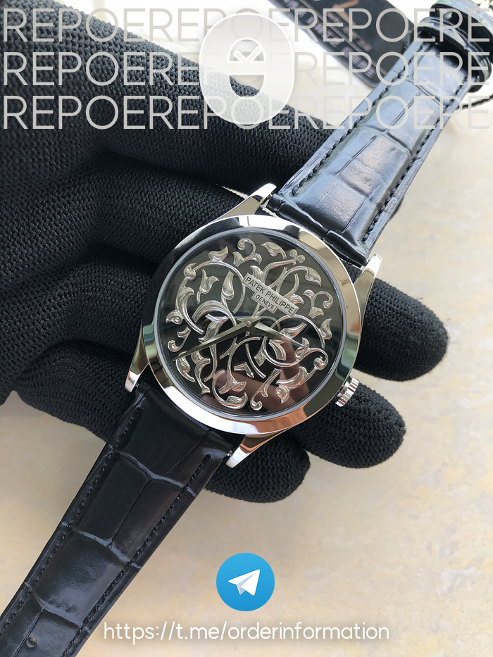 FL공장 클래식 5088 인그레이브드가죽스트랩 Classic 5088 100P Engraved Case Engraved Dial on Black Leather strap Cal.240 출고 전 실물 검수사진 2