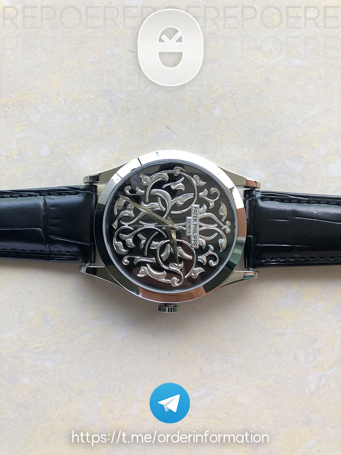 FL공장 클래식 5088 인그레이브드가죽스트랩 Classic 5088 100P Engraved Case Engraved Dial on Black Leather strap Cal.240 출고 전 실물 검수사진 3