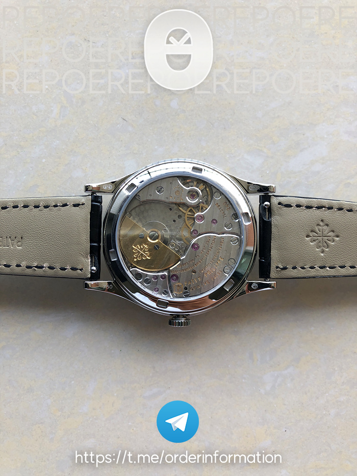 FL공장 클래식 5088 인그레이브드가죽스트랩 Classic 5088 100P Engraved Case Engraved Dial on Black Leather strap Cal.240 출고 전 실물 검수사진 7