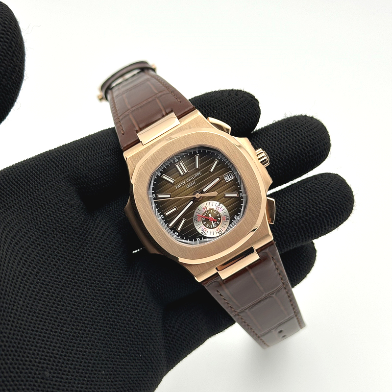 3K공장 파텍필립 노틸러스 로골 브라운다이얼 가죽스트랩 Nautilus 5980 RG 3KF Best Edition Brown Dial on Brown Leather Strap A7750 출고 전 실물 검수사진 4