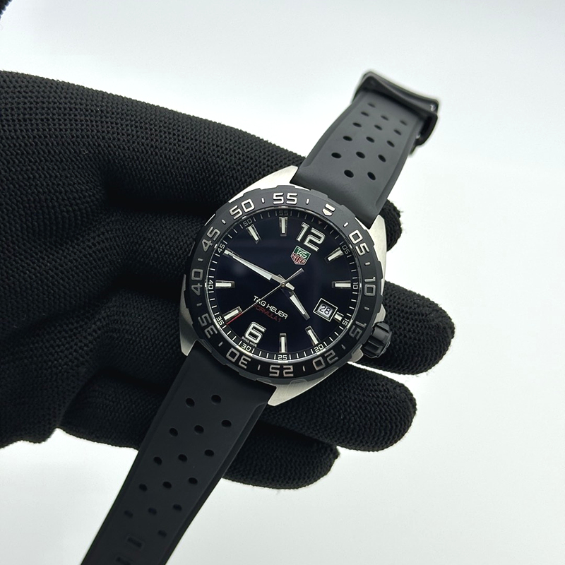 XT공장 포뮬러1 블랙다이얼 러버 쿼츠 Tag Heuer Formula 1 SS/RU Black XTF Swiss Qtz 출고 전 실물 검수사진 5