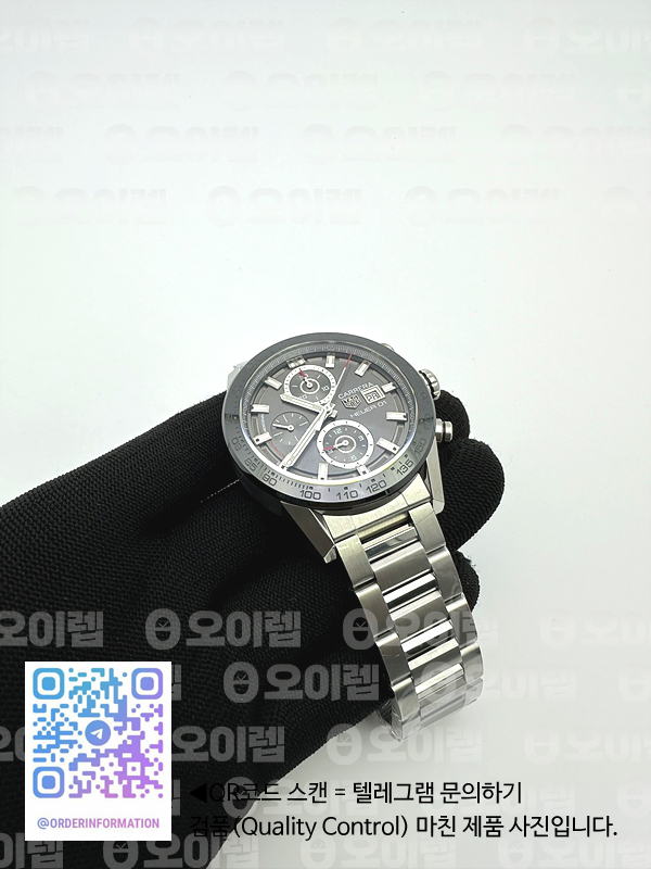 XF공장 칼리버호이어 그레이다이얼 43MM Calibre Heuer 01 Chrono SS XF 1:1 Best Edition Gray Dial on SS Bracelet Strap A1887 출고 전 실물 검수사진 5
