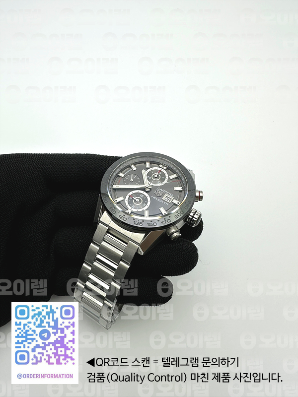 XF공장 칼리버호이어 그레이다이얼 43MM Calibre Heuer 01 Chrono SS XF 1:1 Best Edition Gray Dial on SS Bracelet Strap A1887 출고 전 실물 검수사진 6