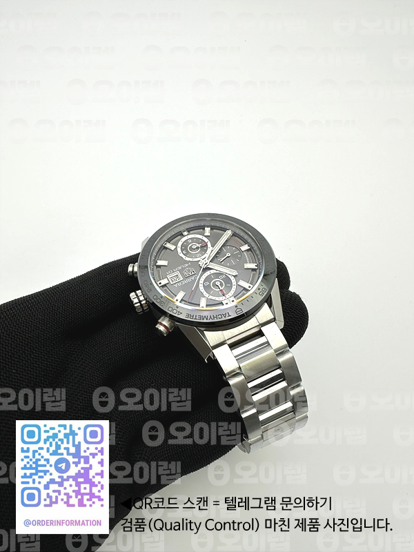 XF공장 칼리버호이어 그레이다이얼 43MM Calibre Heuer 01 Chrono SS XF 1:1 Best Edition Gray Dial on SS Bracelet Strap A1887 출고 전 실물 검수사진 7