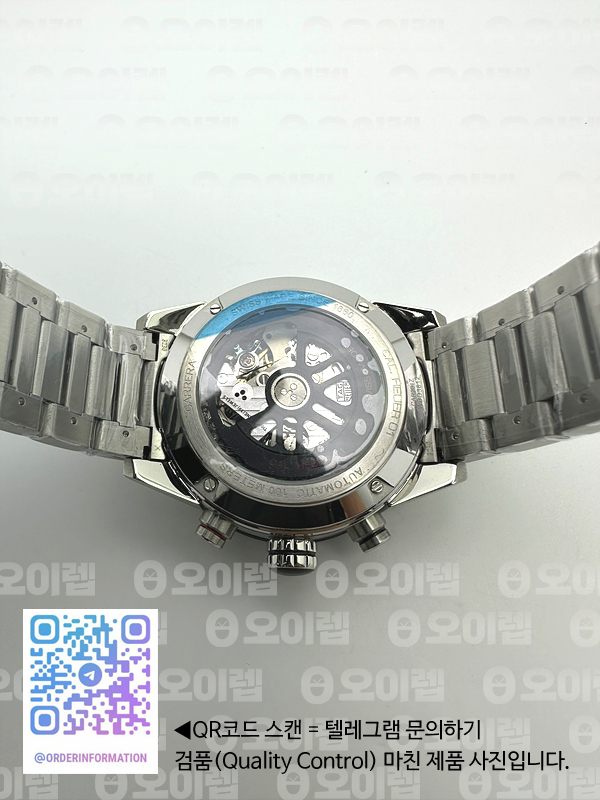 XF공장 칼리버호이어 그레이다이얼 43MM Calibre Heuer 01 Chrono SS XF 1:1 Best Edition Gray Dial on SS Bracelet Strap A1887 출고 전 실물 검수사진 13