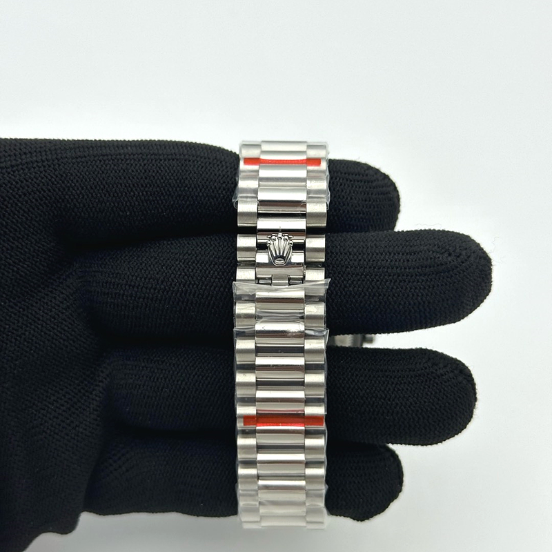 GM공장 롤렉스 데이데이트 36 실버다이얼 프레지던트브레이슬릿 2836 Day Date 36 128239 GMF 1:1 Best Edition 904L Steel Silver Dial Stick Markers on Bracelet A2836 출고 전 실물 검수사진 6