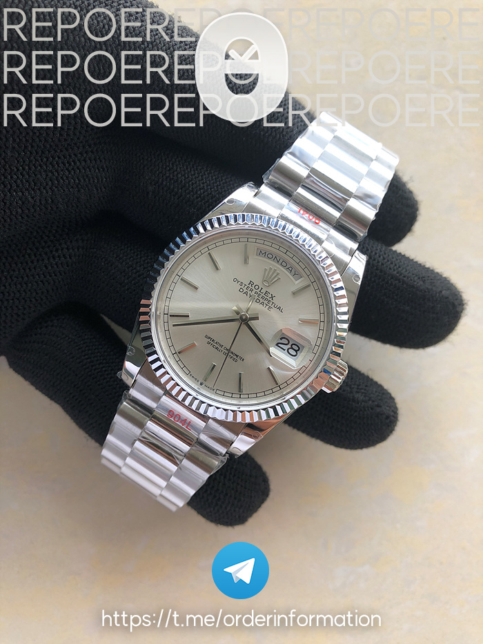 GM공장 데이데이트 36 실버다이얼 2836 Day Date 36 128239 GMF 1:1 Best Edition 904L Steel Silver Dial Diamonds Markers on Bracelet A2836 출고 전 실물 검수사진 3