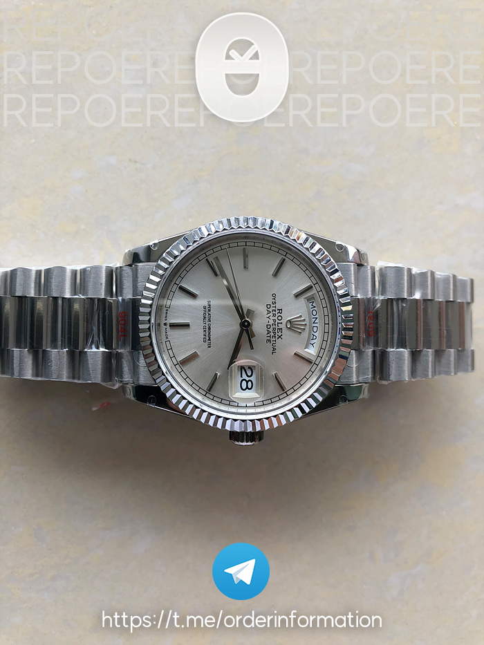 GM공장 데이데이트 36 실버다이얼 2836 Day Date 36 128239 GMF 1:1 Best Edition 904L Steel Silver Dial Diamonds Markers on Bracelet A2836 출고 전 실물 검수사진 4