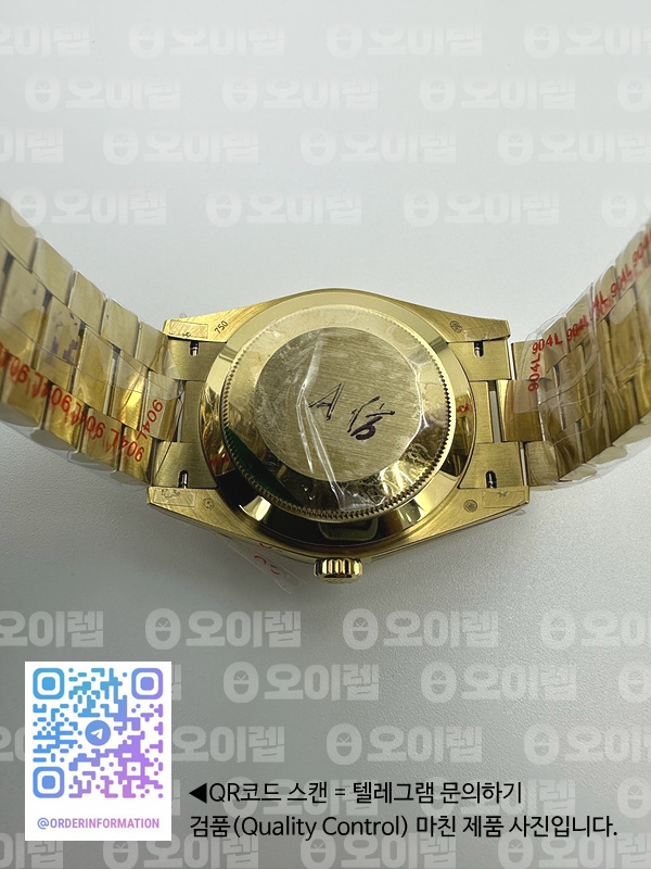 GM공장 롤렉스 데이데이트 36 옐로우골드 금통 그린다이얼 2836 DayDate 40mm 904L Flt YG/YG Green/Stk Rmn GMF A2836 출고 전 실물 검수사진 13