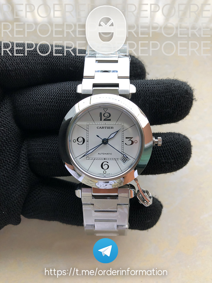 V9공장 파샤 35미리 화이트다이얼 Pasha W31074M7 35mm SS V9F Best Edition White Dial on SS Bracelet A2892 to Cal.049 출고 전 실물 검수사진 2
