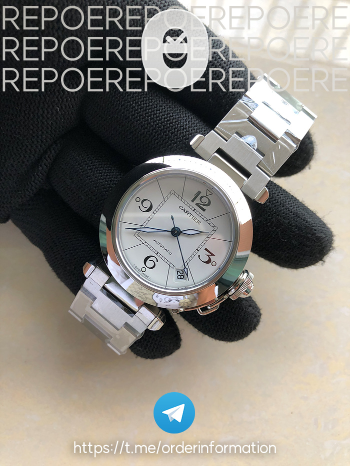 V9공장 파샤 35미리 화이트다이얼 Pasha W31074M7 35mm SS V9F Best Edition White Dial on SS Bracelet A2892 to Cal.049 출고 전 실물 검수사진 5
