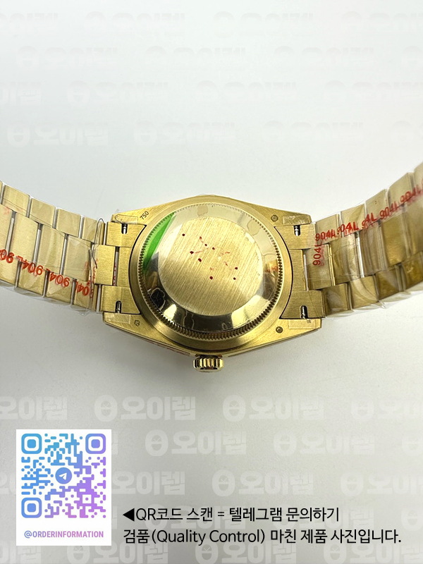 GM공장 롤렉스 데이데이트 36 옐로우골드 블랙다이얼 2836 Day Date 40 YG 904L Steel Fluted Bezel GMF 1:1 Best Edition Black Stick Dial on YG Bracelet A2836 출고 전 실물 검수사진 12