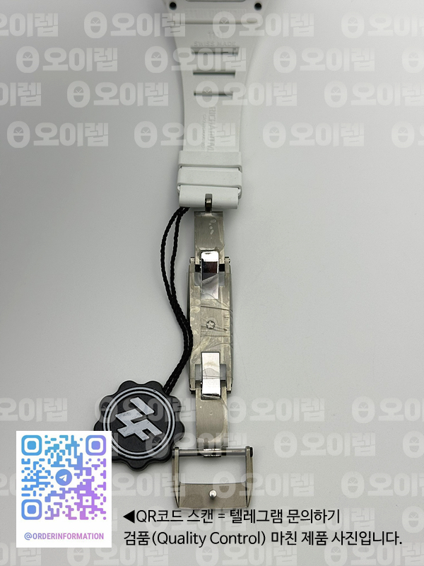 ZF공장 RM055 세라믹 스켈레톤다이얼 러버 RM055 Ti White Ceramic ZF 1:1 Best Edition Skeleton Dial on White Rubber Strap NH05A 출고 전 실물 검수사진 9