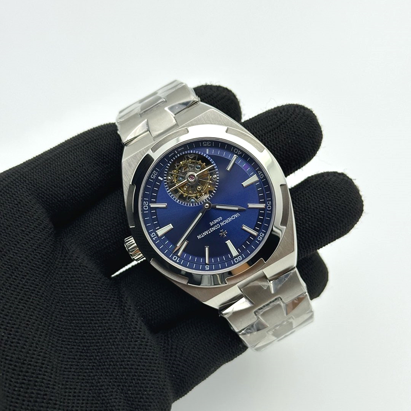 EUR공장 오버시즈 뚜르비용 블루다이얼 Traditionnelle Tourbillon SS EURF Best Edition Blue Dial on SS Bracelet 출고 전 실물 검수사진 4