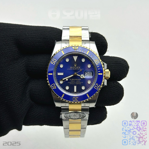 CLEAN공장 롤렉스 서브마리너 청콤 116613LB 3135무브먼트 클린공장 CleanFactory Rolex Submariner Two Tone Blue Dial 116613LB 클린 출고 전 실물 검수사진 3