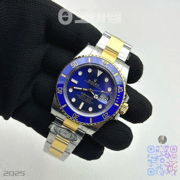 CLEAN공장 롤렉스 서브마리너 청콤 116613LB 3135무브먼트 클린공장 CleanFactory Rolex Submariner Two Tone Blue Dial 116613LB 클린 출고 전 실물 검수사진 5