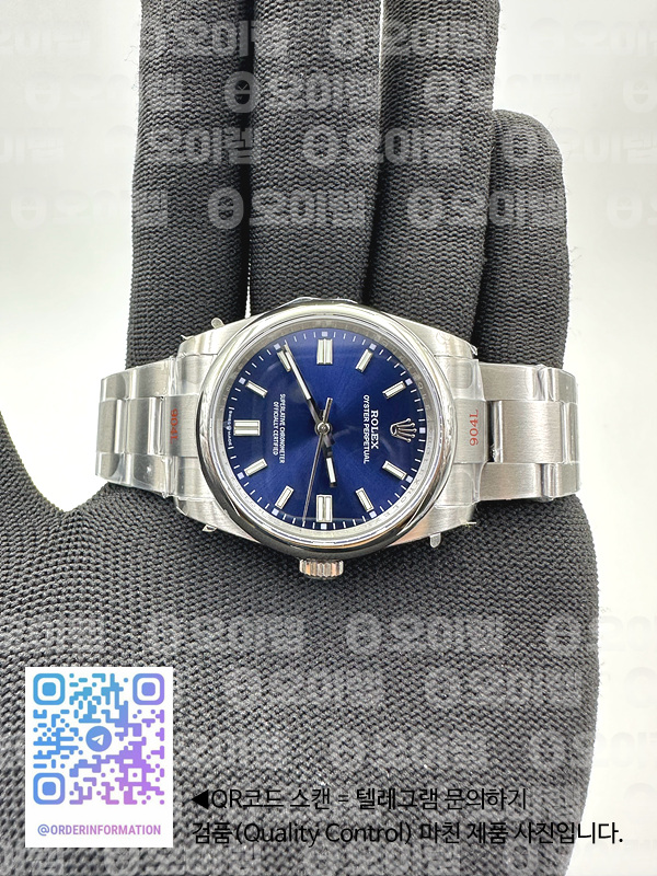 BP공장 롤렉스 오이스터퍼페츄얼 36 브라이트 블루 다이얼 3230무브먼트 BPF Rolex Oysterperpetual 36 Bright Blue Dial ref126000 출고 전 실물 검수사진 2