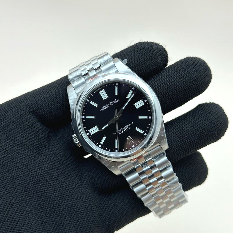 GM공장 롤렉스 오이스터퍼페츄얼 41 스틸 블랙다이얼 바인덱스 쥬빌레브레이슬릿 VR3230 GMF Rolex Oyster Perpetual 41 Black Dial Jubilee Braelet 출고 전 실물 검수사진 4