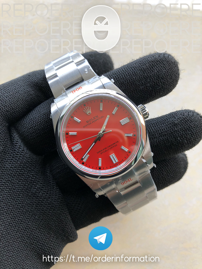 GM공장 오이스터 36미리 레드다이얼 3230 Oyster Perpetual 36mm 126000 GMF 1:1 Best Edition 904L Steel Red Dial on SS Bracelet SA3230 출고 전 실물 검수사진 2
