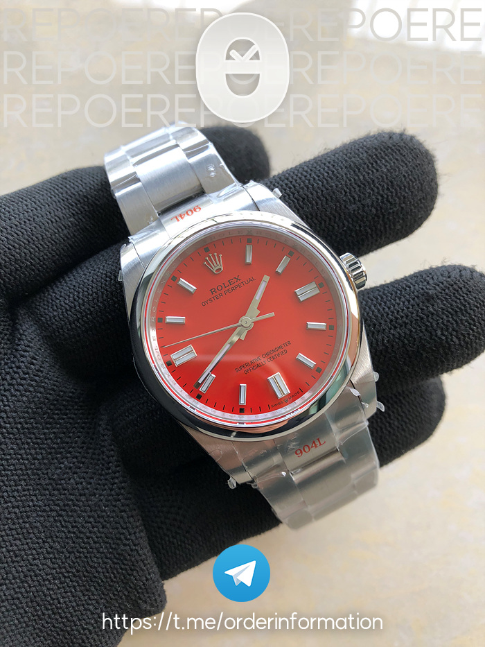 GM공장 오이스터 36미리 레드다이얼 3230 Oyster Perpetual 36mm 126000 GMF 1:1 Best Edition 904L Steel Red Dial on SS Bracelet SA3230 출고 전 실물 검수사진 3