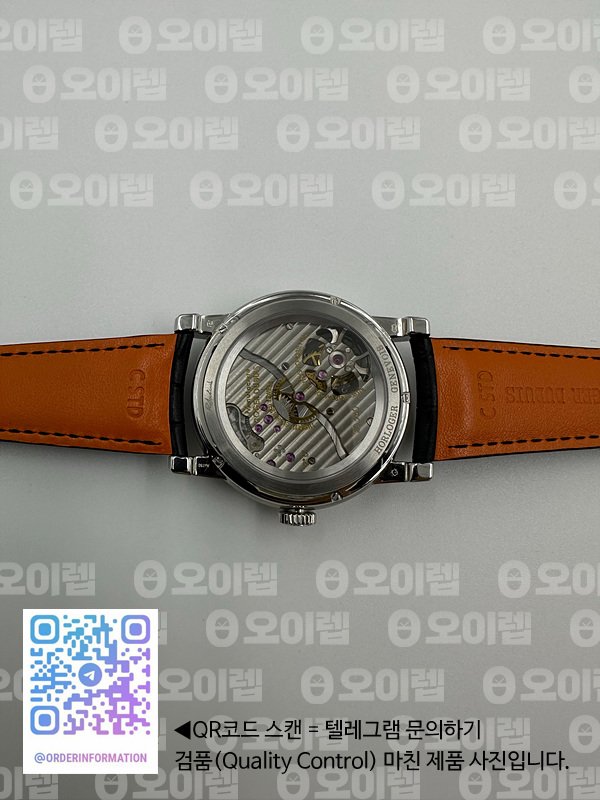 JB공장 오마쥬 플라잉 뚜르비용 화이트다이얼 가죽스트랩 Hommage Flying Tourbillon SS JBF Best Edition White Dial on Black Leather Strap 출고 전 실물 검수사진 13